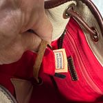 Dooney & Bourke Tan and Brown Leather Hobo Drawstring Bag Photo 10