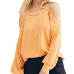 Free People  We The Free Cold Shoulder Dolman Sleeve Tee Size M Photo 0