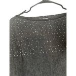 Avellini Black Merino Wool Short Sleeve Sequin Dressy Knit Sweater Women Sz S Photo 3