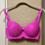 Victoria's Secret Victoria’s Secret DREAM ANGELS Lightly Lined Lace Demi Bra 34DD Pink Berry Photo 3