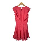 HYFVE Coral Ruffle Sleeveless Dress Smocked Waist Tiered Summer Size Small NWOT Photo 3