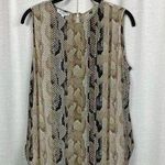 Equipment  Femme Brown Snakeskin Print Tank Blouse Sz.S/P Photo 0