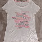 Elle Bonjour & Merci Fitted Light Pink Short Sleeve Tee Photo 0