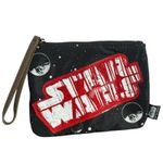Disney Parks Star Wars Lightspeed Small Wristlet Galactic Planet Black Red Photo 0