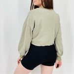 p'tula p’tula sage green cropped crewneck sweatshirt size s Photo 4