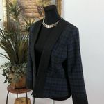 Wame Women Jacket 44 Academia Plaid Military Open Front Lined Contrasting Trim Size undefined Photo 2