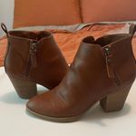 Universal Threads Brown Leather Booties Photo 0