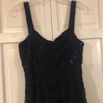 R & M Richards R&m Richard navy sequin gown with shrug Photo 9