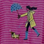 Talbots  women’s 3X  striped 3/4 sleeve girl‎ walking dog top ￼￼ Photo 1