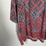 Ulla Popken Red & Black Plaid Grunge Shift Dress Photo 2