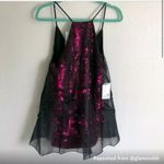 Free People NWT  Purple Sequin Mesh Mini Photo 3