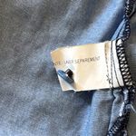 ZARA Chambray Button Down Shirt Blue Denim Look Top Size Medium Photo 7