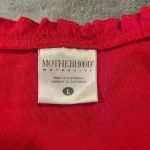 Motherhood Women’s Red  Maternity Button Up Photo 4