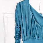 TOVE Riley Ruched Jersey Midi Dress Green Size 8 Photo 3