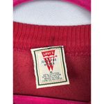 Levi's Womens Medium Original Logo Red Fleece Crewneck Sweater Photo 2