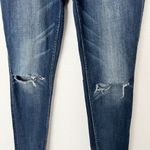 7 For All Mankind [] Gwenevere Dark Wash Mid Rise Ripped Knee Skinny Jeans Sz 29 Photo 2