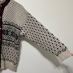 Vintage L.L. Bean Fair Isle Nordic Cardigan Sweater Wool Sie XL Women’s Winter Blue Photo 5