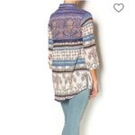 Aratta Silent Journey My Memory Button Down Shirt Blue Photo 3