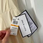 Alex & Sophia Butter Yellow Midi Dress | NWT | Size M | Sweetheart Neck, Lace Hem, Pockets Photo 4