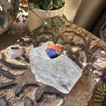 Heart New Spiny Oyster Purple Turquoise Sterling Silver Ring Size 9 Orange Photo 4