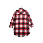 Veveret Plaid Button Down Shacket Women's Small Red Black Buffalo Check Photo 1