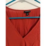Torrid  Long Sleeve Babydoll Rayon V Neck Blouse Spice Red size 2 Photo 2