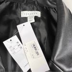 Topshop  Black Faux Leather Cropped Blazer Coat Photo 2