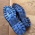 Schutz Maylova Leopard Combat Boot Lugged Calf Hair Lace Up Women's 6B Photo 5