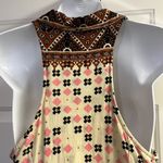 Free People  Sleeveless Collared Boho Flowy Key Hole Tank V-Neck Tunic- Medium Photo 9