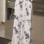 Yumi Kim 💕💕 Darling Maternity Maxi Dress ~ White & Blue Floral Print Small S Photo 7