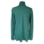 IMAN dark green long sleeve stretchy pullover turtleneck top women's size medium Photo 3