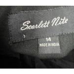 Scarlett Nite Y2K Halter Dress 14 Black Satin Tiered Ruffled Cocktail Retro HOCO Photo 11