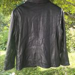 DC COLLECTION Black Leather Jacket Sleek Design Size L Photo 5