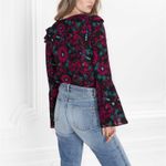 & Other Stories Black Floral Wide Sleeve Paris Atelier Blouse Size 4 Photo 1