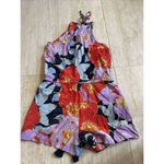 Loft  Outlet Romper Women's XSP Colorful Floral‎ Sleeveless Side Pockets Photo 4