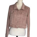 1 Sunset Lane Corduroy Utility Cropped Jacket In Dusty Rose Size M Pockets Chic Size M Photo 0