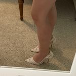 Manolo Blahnik Vintage  Off White Lace Pumps Photo 3