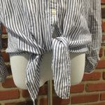 The Limited Women's Blue Striped Blouse XS  Stripe Top sz XS Photo 2