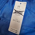 Maeve Anthropologie Womens Blue Satin High Waist Cargo Utility Pants 16 Tall Photo 5