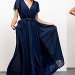 Baltic Born Kristina Cross Front Maxi Dress Navy Size S Photo 0