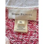 Susan Bristol Women’s XL Pink White Knit Tank Top Sleeveless Scoop Neck Photo 3