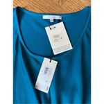 CARVEN NWT Turquoise Party Cocktail Drape Dress Totokaelo FR 38 US 6 Blue Photo 2