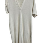 H&M  women's white short sleeve knit collared polo v neck mini dress‎ size Small Photo 0