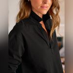 Frank & Eileen Patrick Popover Henley in Black, Size Medium Photo 1