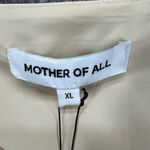 Revolve Mother Of All Mini Skirt Womens XL Beige Berri Luxe Silk Slit Edgy Mod Photo 7