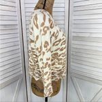 Chico's Chico’s Charlee Cheetah Lace Hem Crop Cardigan Sweater Cream Tan Small Photo 7