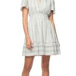 Flag & Anthem White Eyelet Mini Dress Tiered Size Small VNeck NWT Photo 0