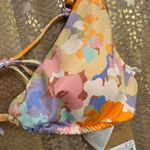 Billabong Multi Floral Paradise Cove Slide Tall Triangle Bikini Top XL/14 NWT Photo 4