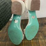 Betsey Johnson  Mel Sandal blingy diamond strappy block heel wedding white size 8 Photo 5