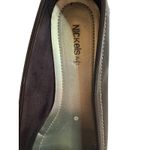 Ladies Shiny Brown Nickels Soft Flat Shoes Photo 4